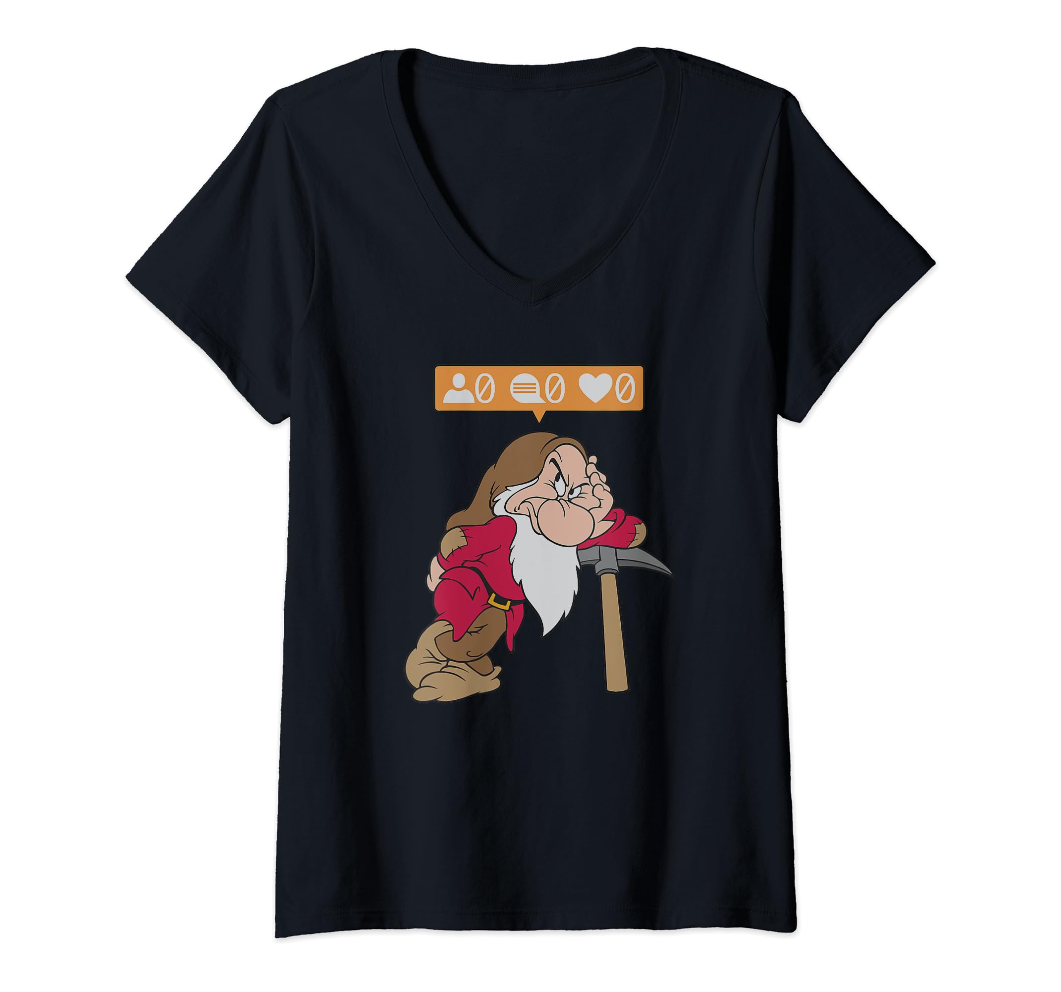 T-shirt Grumpy Disney col V idéal pour un look décontracté - 2