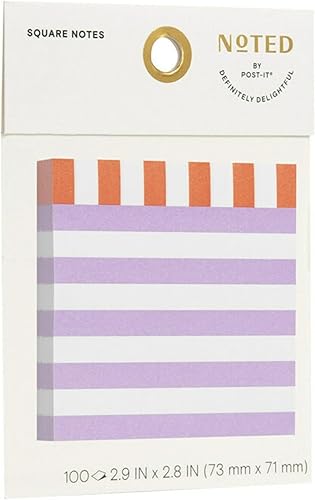 Miniatura 2 de Notado por Notas Cuadradas Post-it, 100 Notas Totales, 2-1516" x 2-1316", PúrpuraRojoBlanco