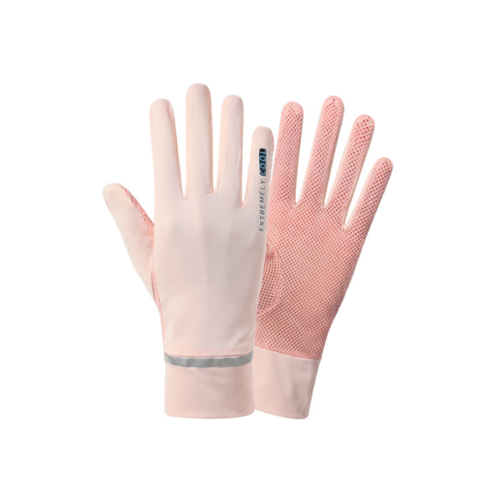 RUIXIA Gants de Vélo Anti UV avec Bande Réfléchissante pour Femme Gants de Conduite Tactile Respirant en Maille pour Voiture Cyclisme Pêche