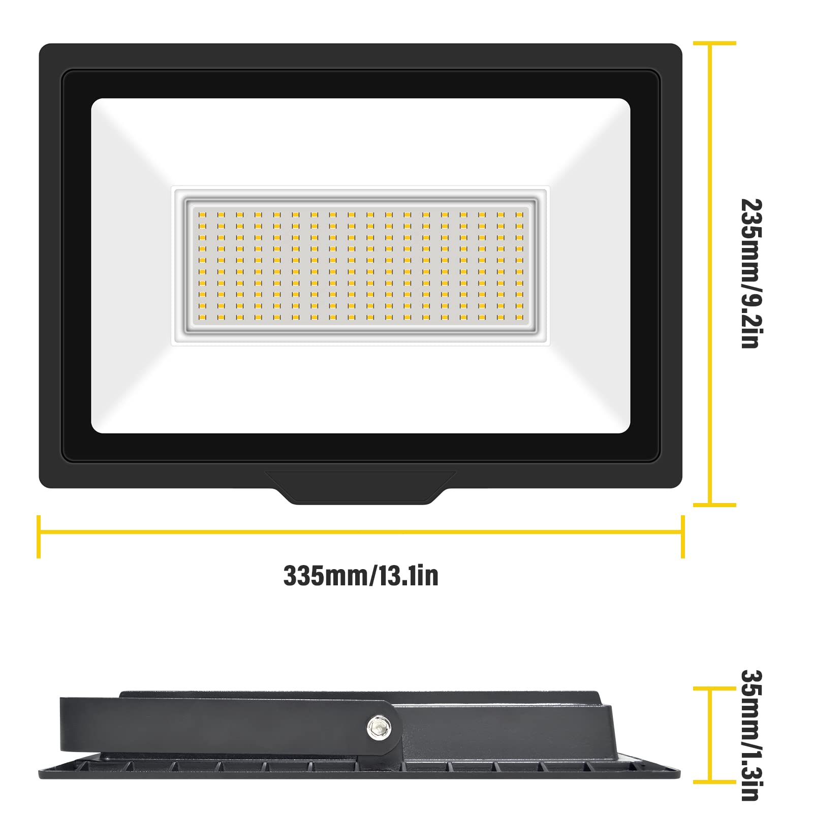 RIGIDON 150W LED Flood Light Outdoor 15000LM Super Bright Outdoor Lights 3000K Daylight Warm White IP66 Waterproof Security Lights for Garden Garage - Image 2