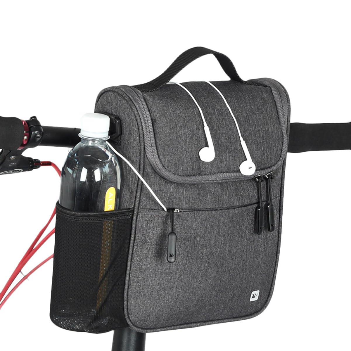 Toddmomy Bolsa para Manillar de Bicicleta Gran Capacidad de Frontal para Coche Eléctrico Accesorios Profesionales de Ciclismo Cremallera Oscuro Varios Estilos