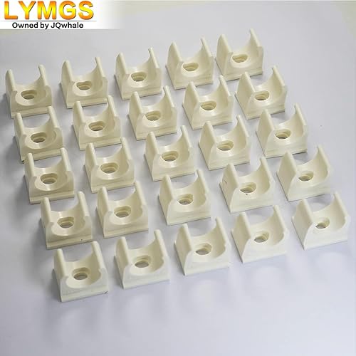 Miniatura 6 de Para clip de tubo de plástico de 0.630 in, abrazaderas de plástico de PVC duro de 5/8 pulgadas, necesita empujar duro para instalar, paquete de 25