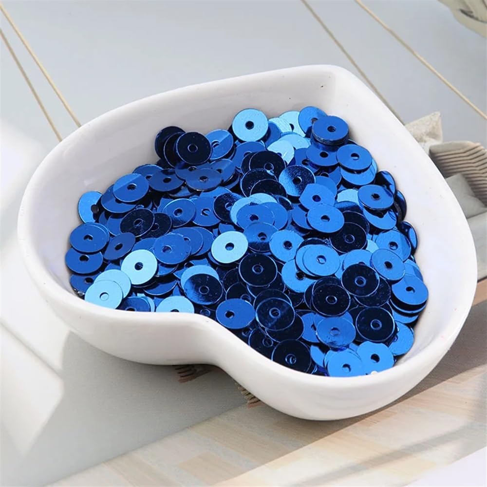 Paillettes plates rondes 6 mm bleu foncé lot de 720 pièces pour couture