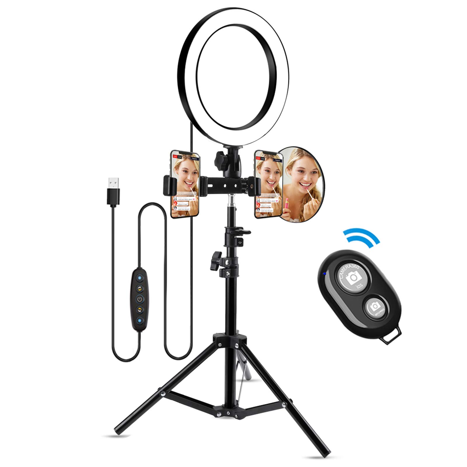 10 Inch Selfie Ring Light With Tripod Stand Led Light Desertcart