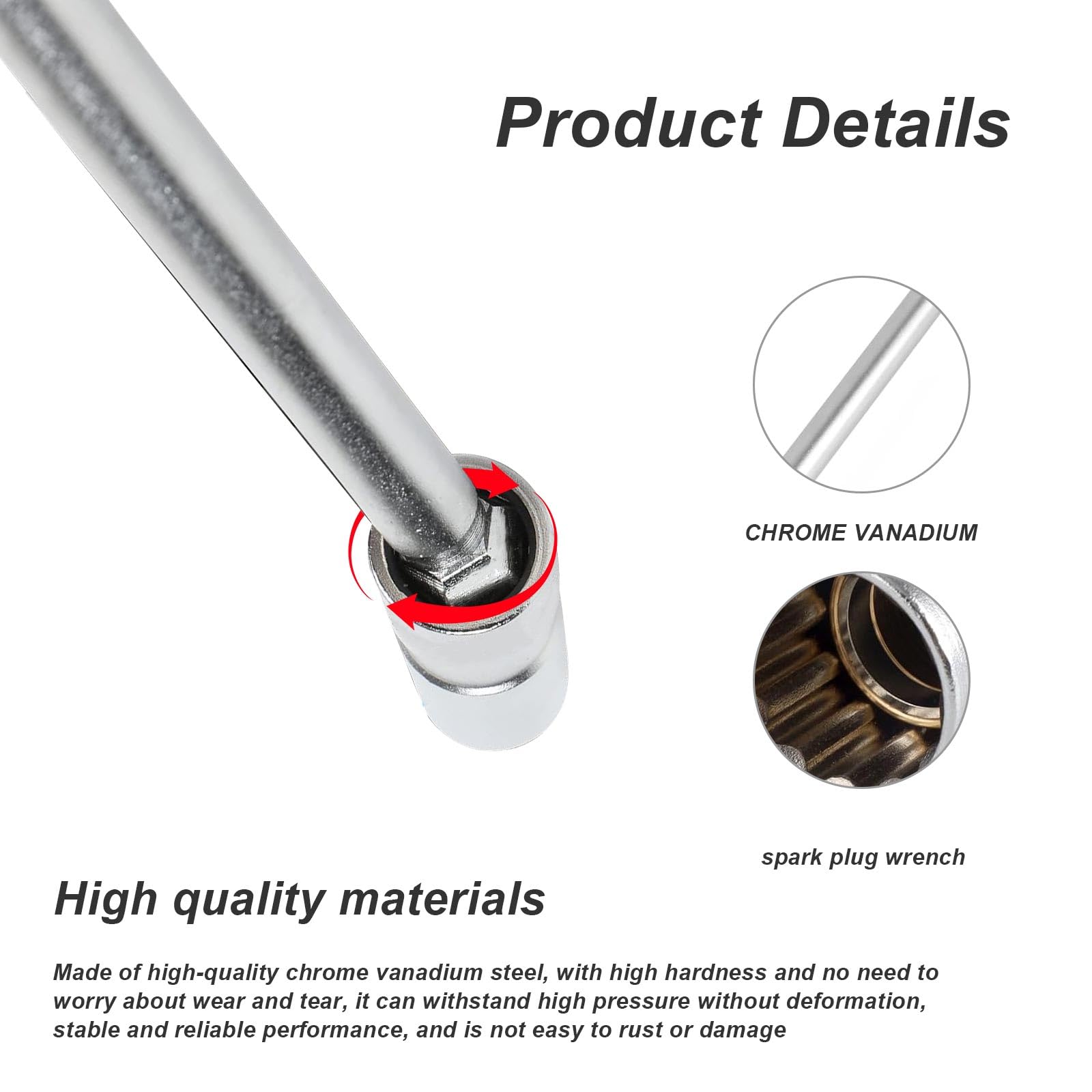 Clé à Bougie 14mm Magnétique - Douille à 12 Emplacements Avec Rotation 360° Pour Réparation Auto
