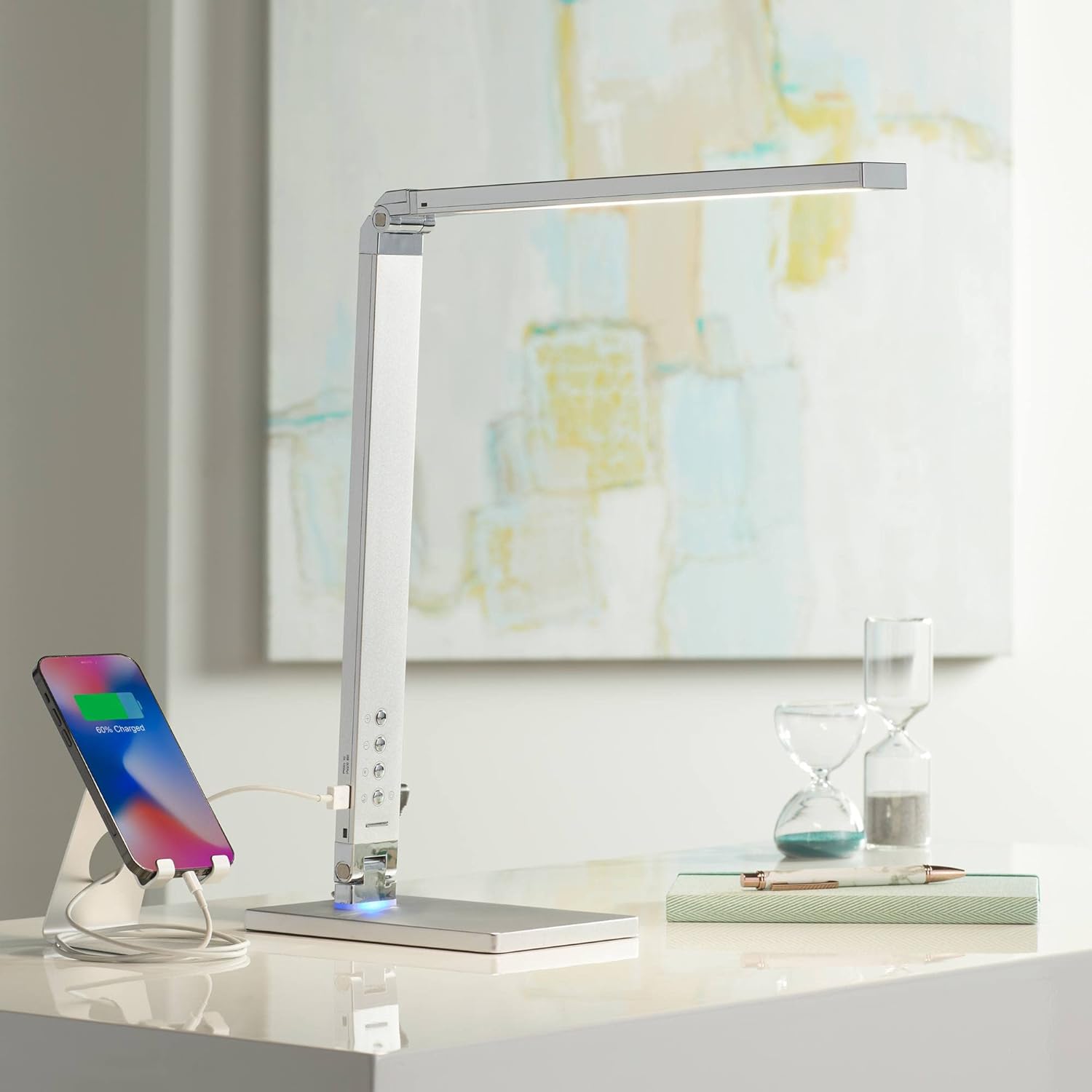 360 Lighting Jett Modern Desk Table Lamp 16 1/2" High with USB Charging