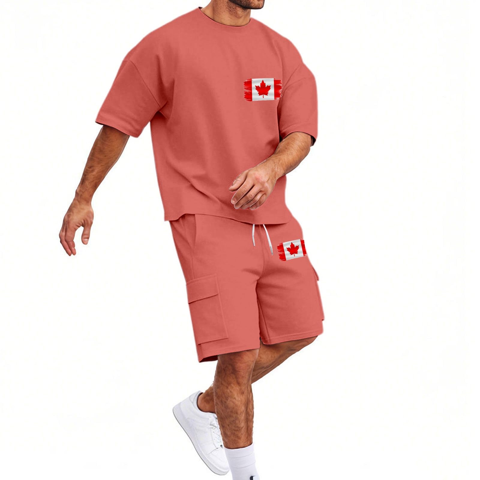 Tenue décontractée pour hommes avec drapeau du Canada coupe standard