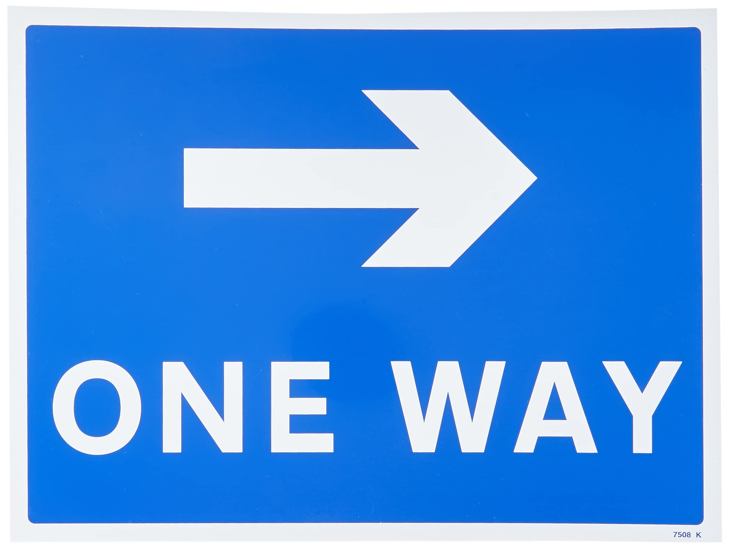 VSafety Way Out Arrow Up - Cartello in plastica rigida blu 300 x 150 mm