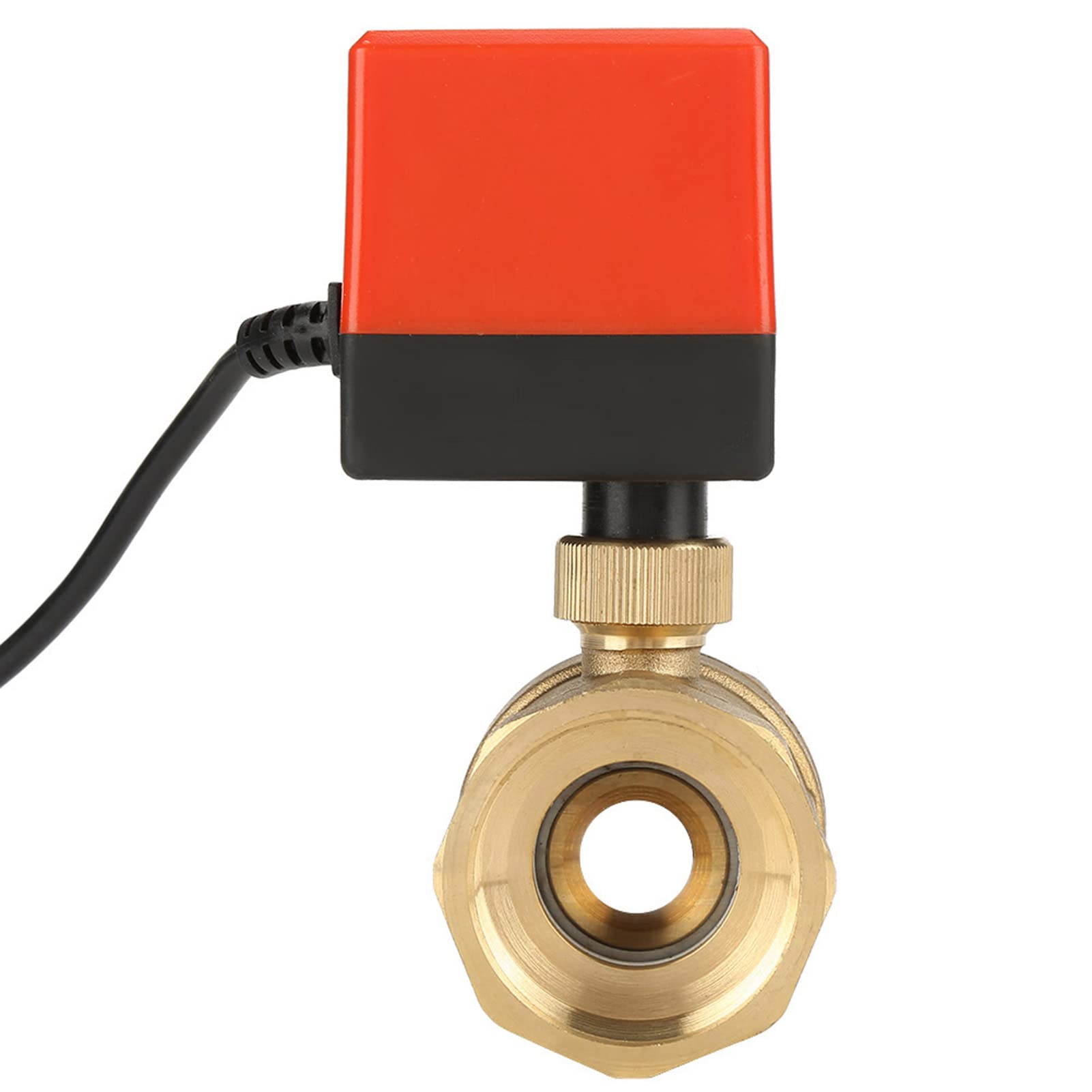 Generic Valvola dell'acqua Intelligente, Valvola a Sfera Motorizzata CC 24V a 2 Vie 3 Filo DN40 G1 - Elettrica a Sfera Motorizzata 1/2" a