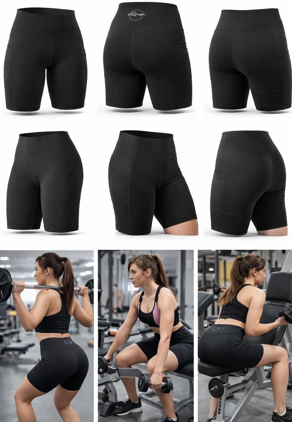 Womens Biker Shorts High Waisted Yoga Shorts for Workout, Gym, Running & Volleyball - Image 8
