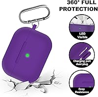 Vista 651 de Funda para AirPods Pro con kit de limpieza, funda de silicona suave para Apple AirPod Pro de 1ª/2ª generación, accesorios de funda AirPods Pro/Pro 2