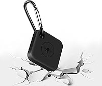 Vista 3 de SaharaCase - Funda de silicona para Tile Mate con clip de mosquetón [parachoques a prueba de golpes] agarre antideslizante, color negro