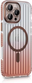 Elite Series for Minesk iPhone 16 Pro Compatible with MagSafe Translucent Fingerprint-Free and Scratch-Free Polycarbonate Edges Soft Silicone Case (Desert Titanium, 16 Pro)