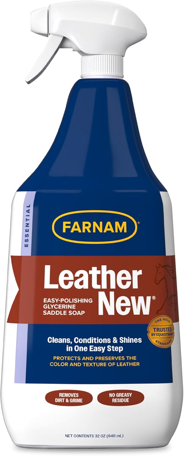 Farnam Leather New Easy-Polishing Glycerine Saddle Soap and Leather Cleaner, 32 oz