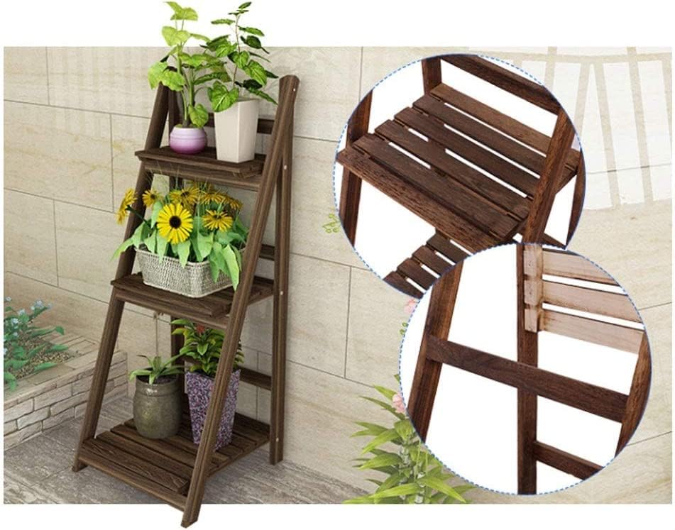 Support de plante en bois massif multicouche de 112cm pour salon et balcon de fleurs - 2