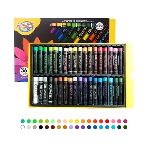 Pasteles prácticos de aceite no tóxico para pintar una cobertura fuerte para niños Dibujo para colorear para niños 18/24/36 colores Pastel de aceite Profesional para niños Adultos Artists Art Art Cover