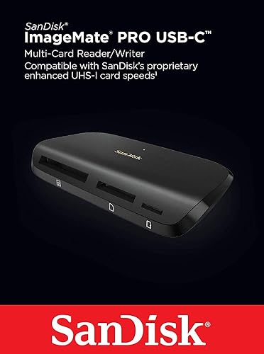 Miniatura 2 de SanDisk ImageMate PRO - Lector/escritor multitarjeta USB-C para tarjetas SDHC, SDXC, MicroSD, CF - Compatible con UHS-I, UHS-II, 3.0
