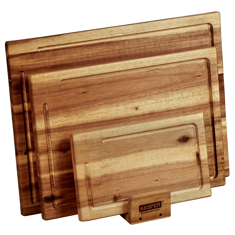 Set van 3x dikke bamboe houten snijplanken 21 x 31/28 x 38/32 x 44 cm bestellen