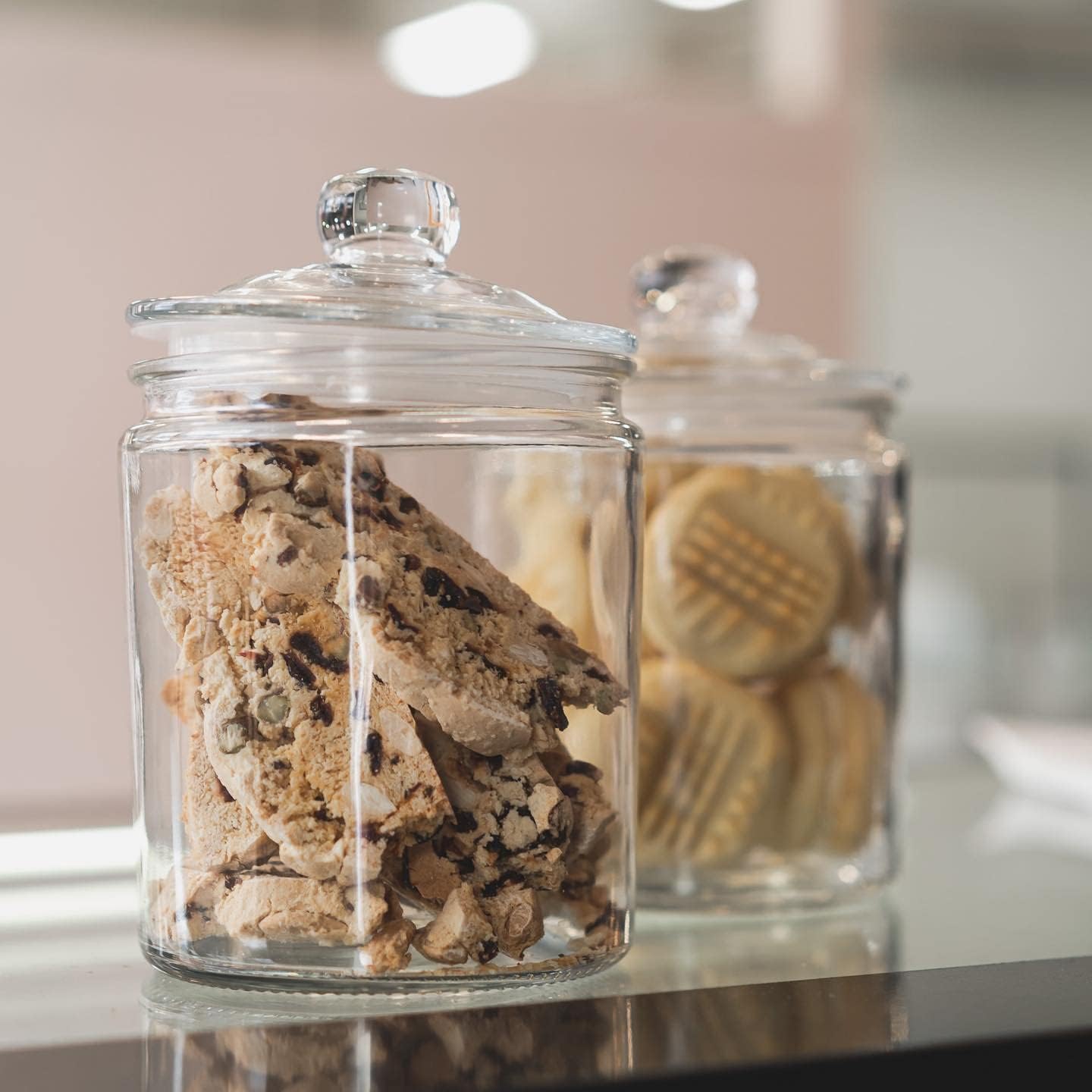Le'raze Glass Canister Set for Kitchen Counter + Labels & Marker - Set of 2 - Glass Cookie Jars with Airtight Lids - Food Storage Containers with Lids Airtight for Pantry - Flour, Sugar, Coffee, etc. - Image 9
