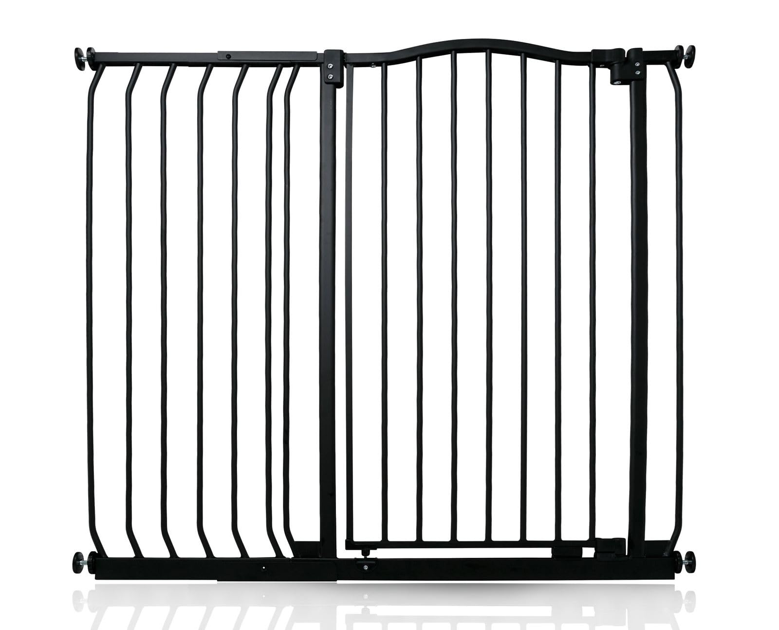 Safetots Extra Tall Pressure Fit Stair Gate - Black - 107cm-116cm - Metal