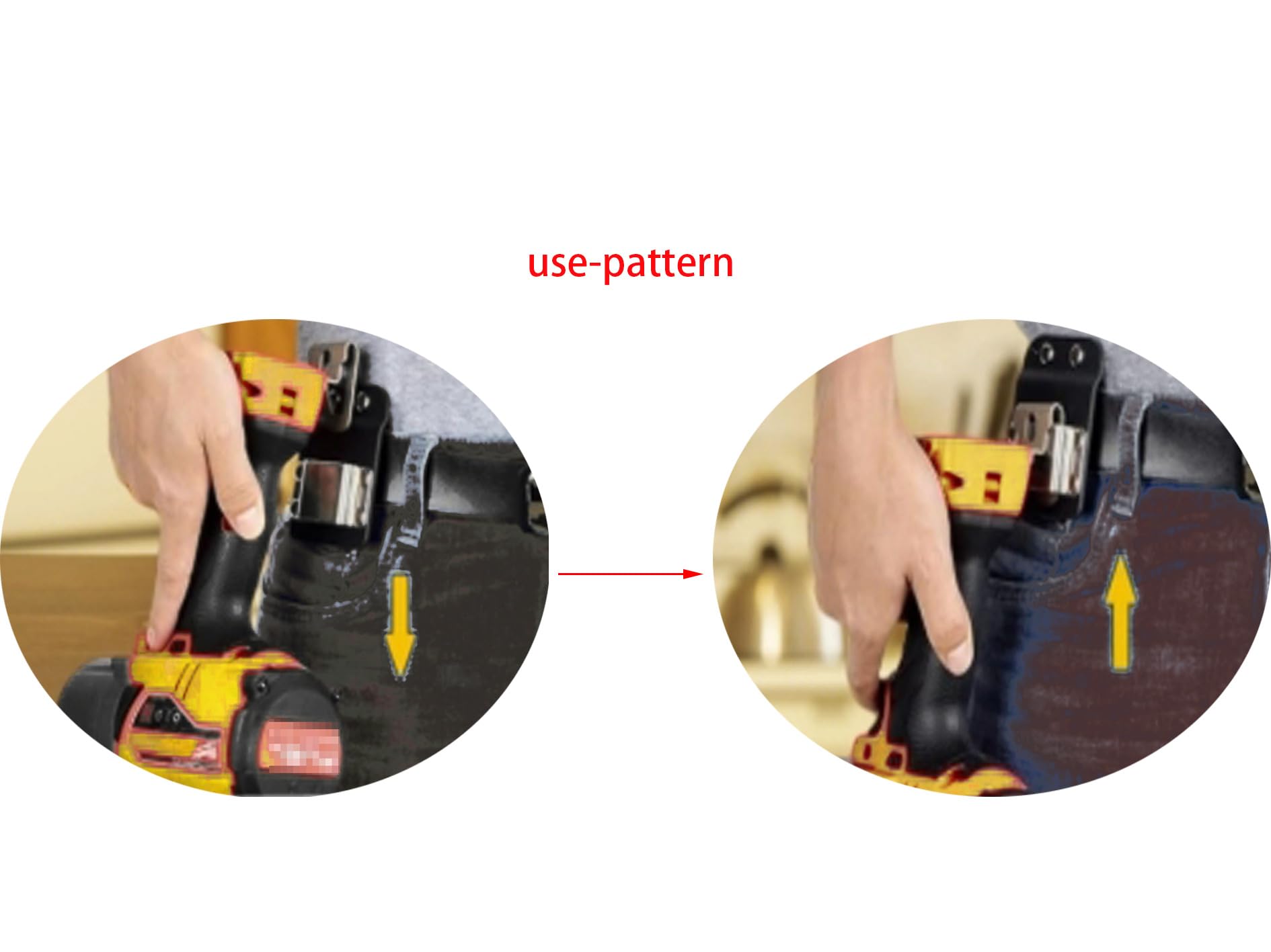 Support de perceuse pour ceinture à outils, ceinture jusqu'à 5,1 cm, clip de ceinture pour perceuse sans fil visseuse à percussion