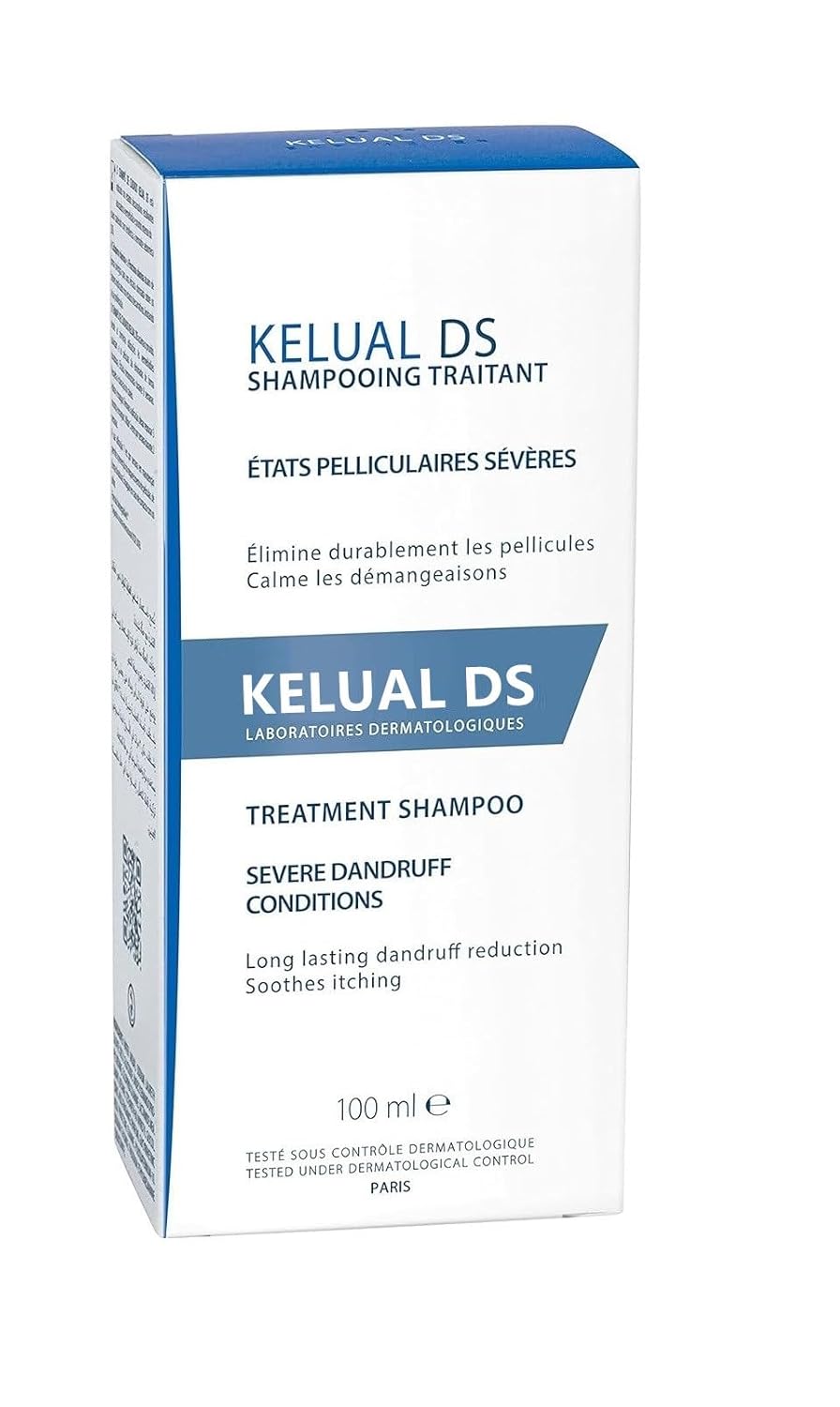 KELUAL DS Anti-Dandruff Shampoo for Severe Dandruff - Long-Lasting Relief Treatment, 3.3 Fl Oz