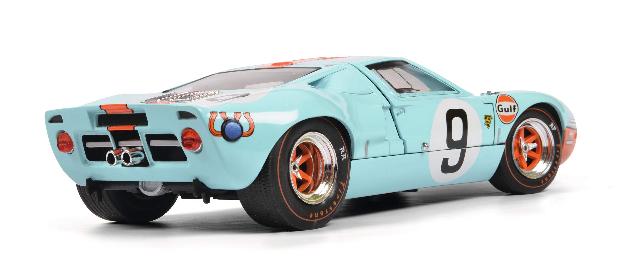 Solido S1803001 Ford GT40 MK1#9, Bj. 1968, 24h Le Mans, Modellauto, 1:18, blau/orange