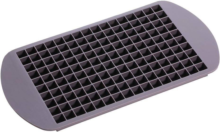 160-Grid Food-Grade Silicone Ice Cube Tray with Tiny Grids for Quick Freezing, Dishwasher Safe, and Easy Blending