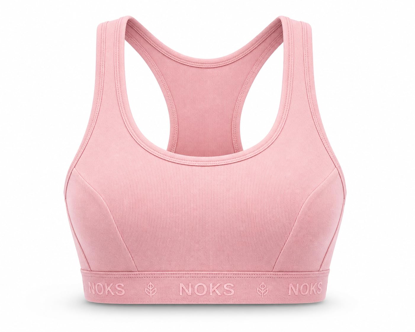 NOKS Seamless Sports Bra for Women, Navy Blue, Cotton, Wireless, Scoop Neck, Medium Support Everyday Yoga Bralette-picture-31