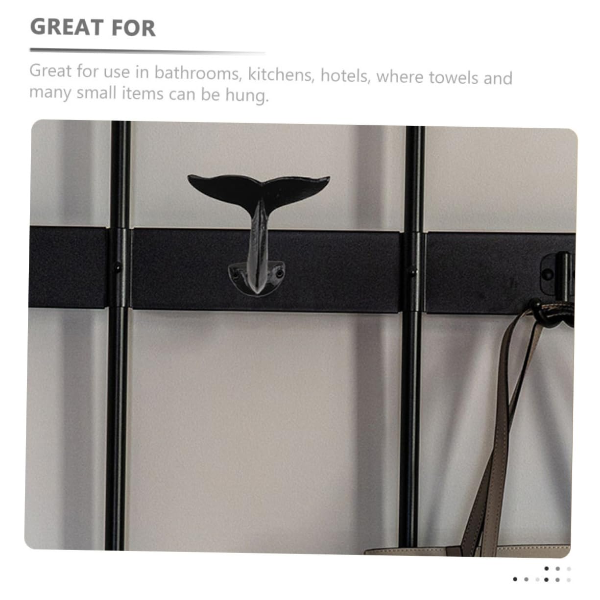 2piezas Gancho De Pared Decorativo De Ballena Fundición Resistente Para Colgar Abrigos Toallas y Llaves Para Hogar y Tienda
