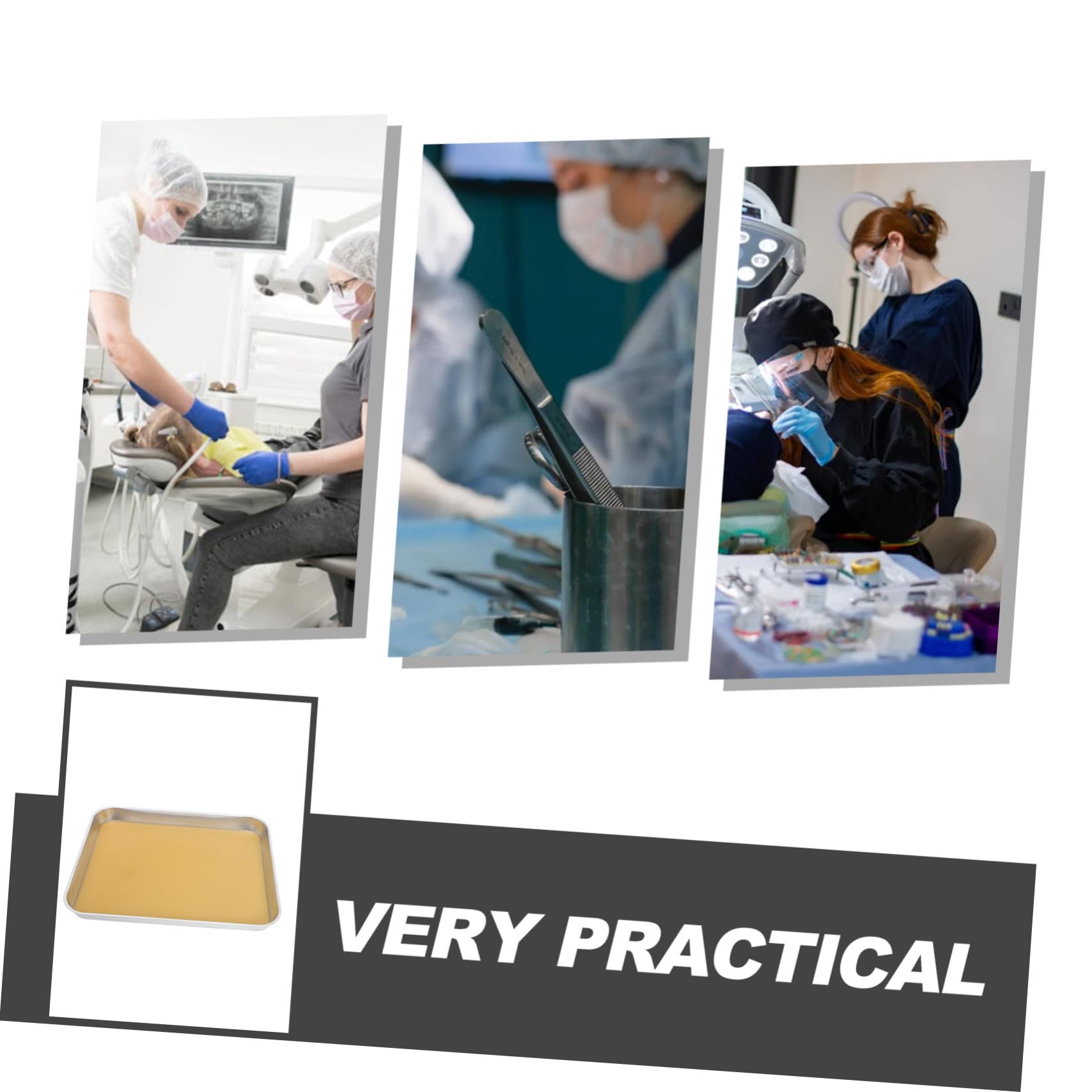Hemobllo Plateau De Dissection Acier Inoxydable Avec Revêtement Cire Pour Laboratoire Plateaux De Dissection Pour Étudiants Et Rangement