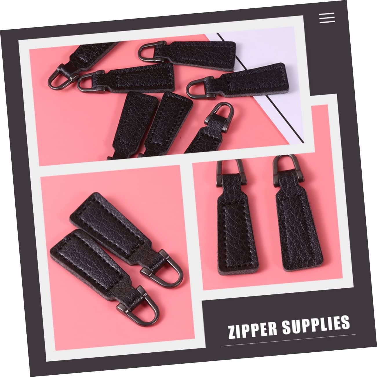 DIYEAH 125piezas Tiradores De De Reparación Para Ropa y Accesorios Cabezas De De Pu Reemplazo Para Mochilas