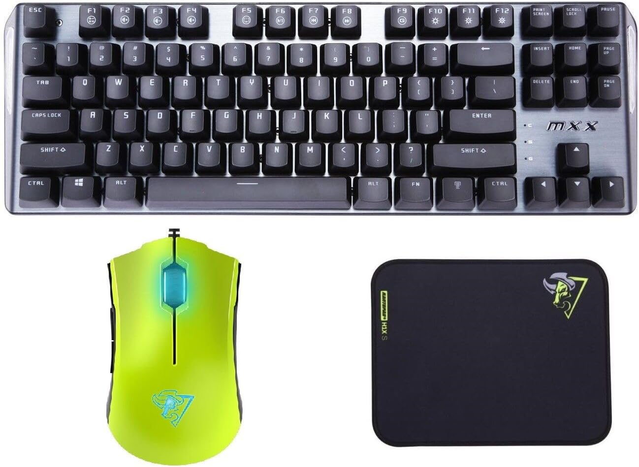 Rantopad Gaming Keyboard and Gaming Mouse/Mousepad Combo - Blue Switch Mechanical Keyboard for Gaming PC - Durable, High-Performance, and Precision Control