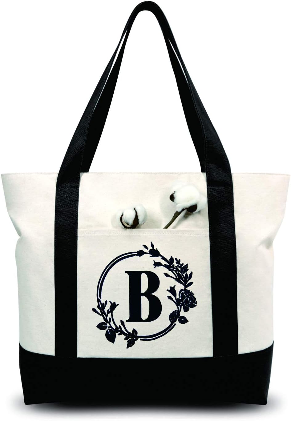 TOPDesign Embroidery Canvas Reusable Grocery bag