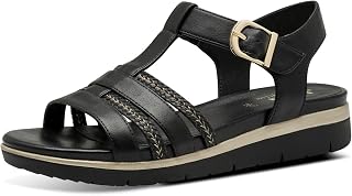 Jana Damen Sandalen flach mit Klettverschluss Vegan