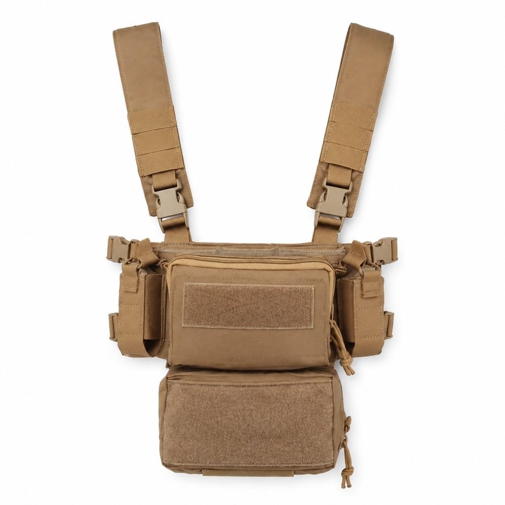 Conjunto De Plataforma Pecho Con Arnés Táctico D3CRM, Sistema Bolsa Modular Gran Capacidad For Actividades Equipo, Airsoft