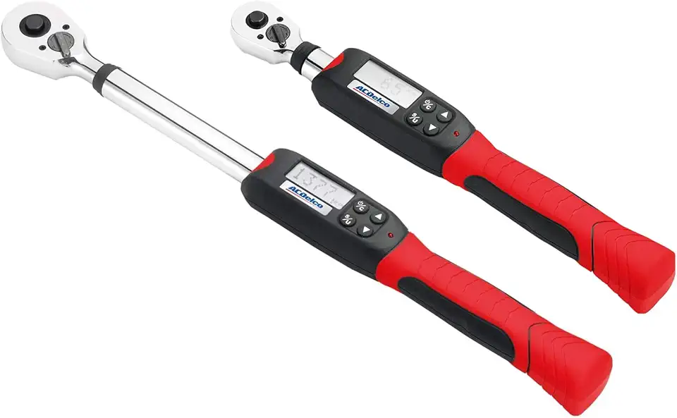 ACDelco ARM601-34 3/8” &amp; ½” Heavy Duty Digital Torque Wrench Combo Kit with Buzzer and LED Flash Notification – ISO 6789 Standards with Certificate of Calibration