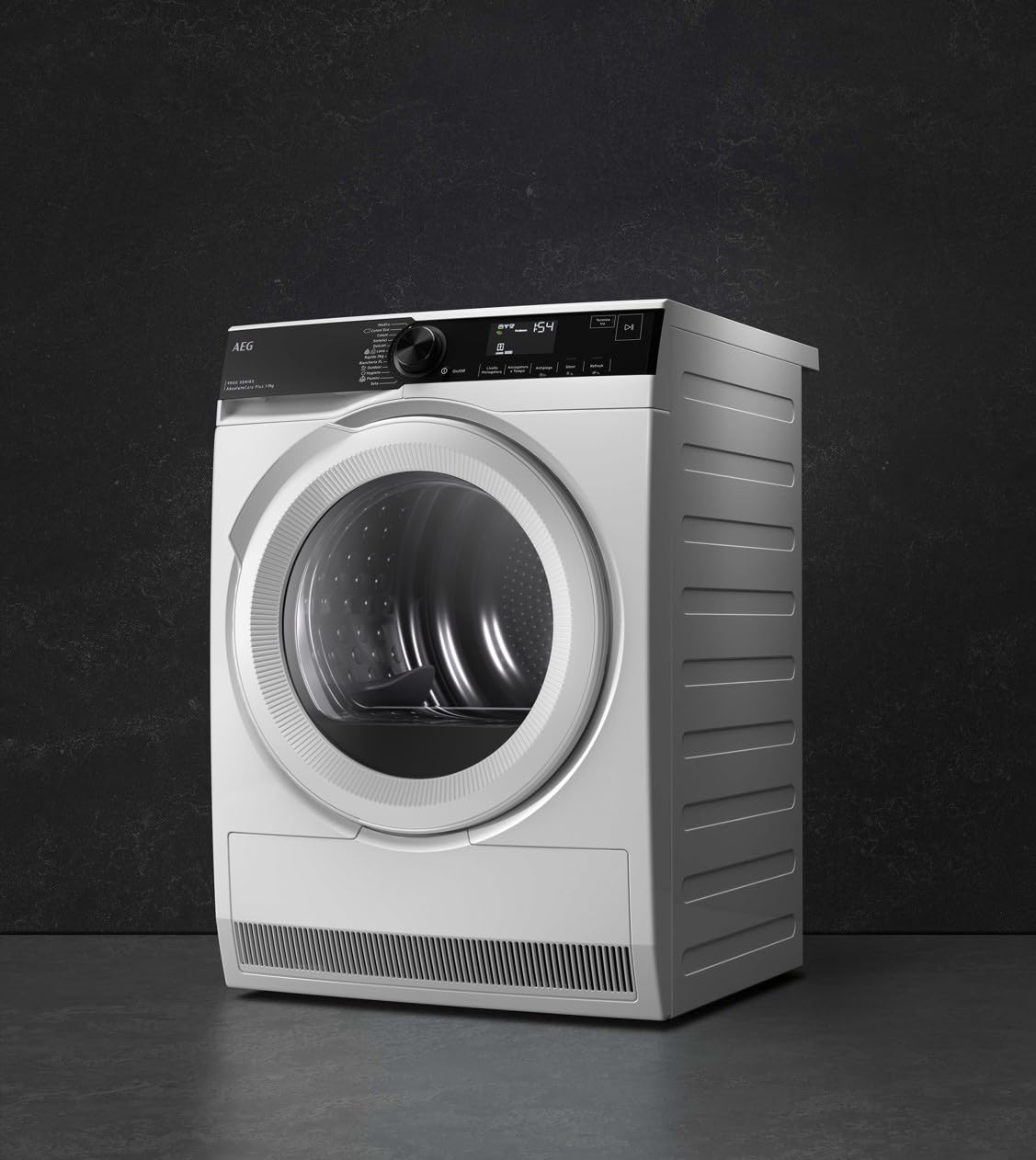 AEG Wärmepumpentrockner 8 kg Serie 9000 AbsoluteCarePlus TR9AMZ2024 Daunentrocknung 3D-Scan Restfeuchteermittlung Knitterschutz Trommelbeleuchtung