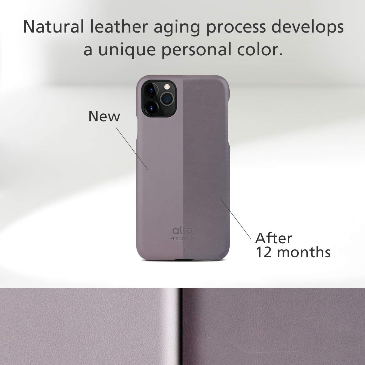 Amazon.co.jp: Phone 11 Pro 革製携帯ケース オリジナル (セメント