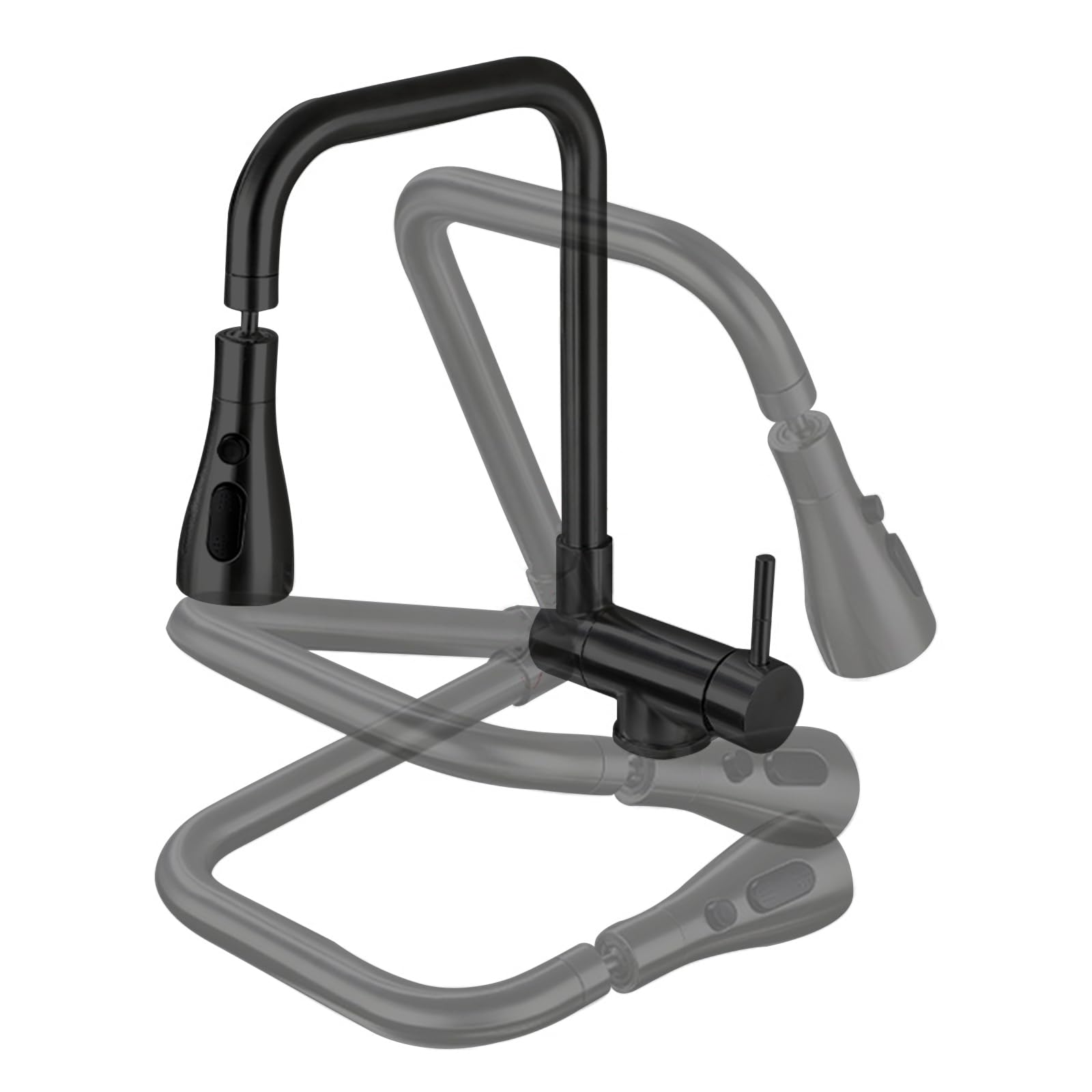Robinet de cuisine pliable noir pour ouvrir la fenêtre facilement