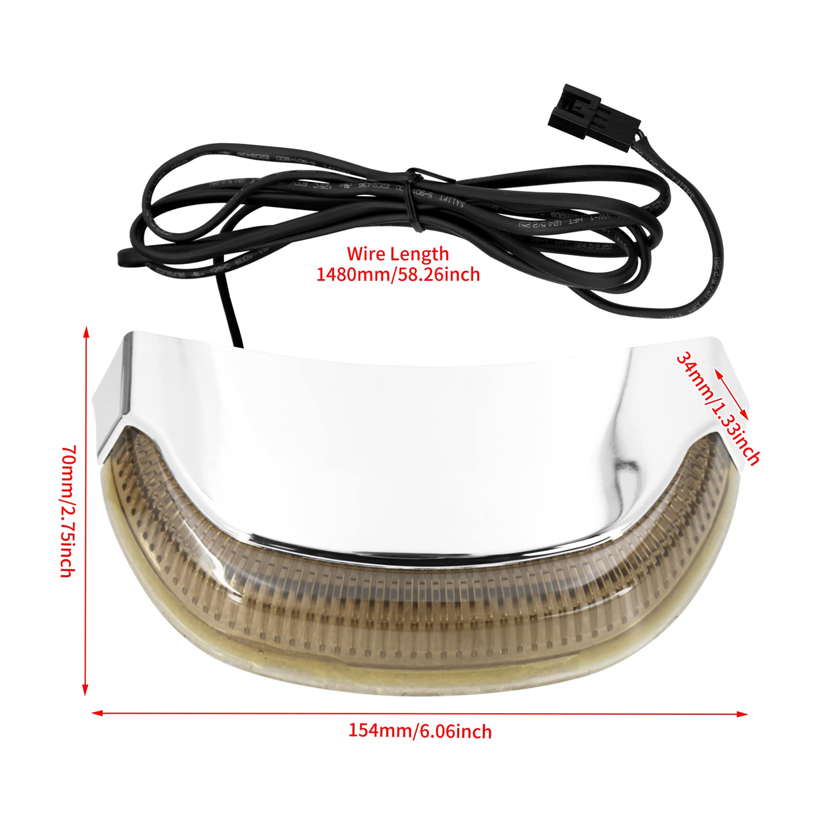 LOTFI Moto arrière feu stop LED télécommande feu arrière en cours d'exécution adapté for Harley Touring Street Glide spécial Road King FLHR 2014-Up
