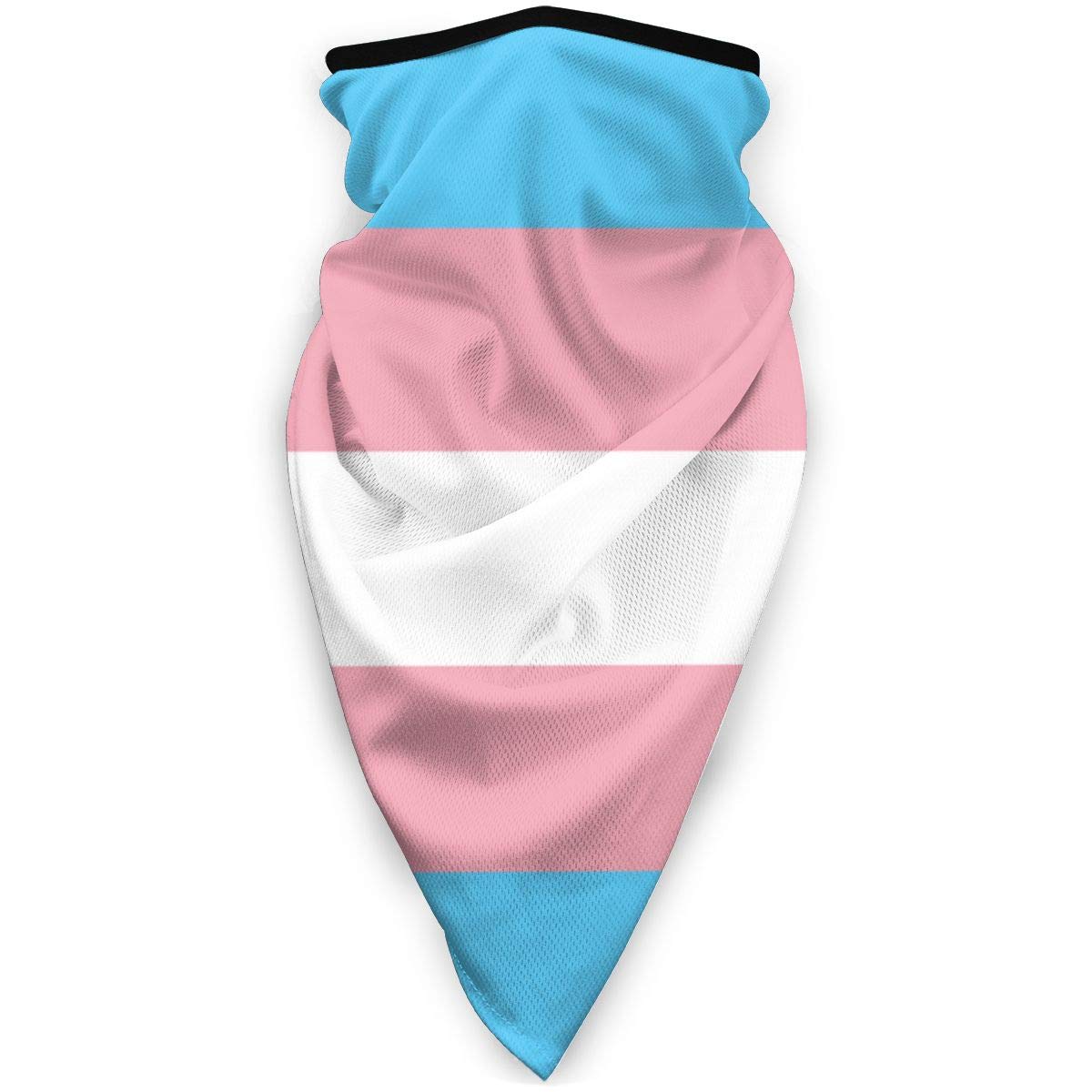 Transgender Pride Flag Seamless Protective Scarf Neck Gaiter Bandana Balaclava Face Mask Breathable Wind UV Dustproof Outdoor Rave Cycling Motorcycle Festival Black