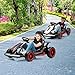 Go Kart for Kids, 24V Electric Go Kart for Kids, Pedal Drift Kart with Two 200W Motors 7Ah Battery, Ride on Toys for Kids Ages 6+, White