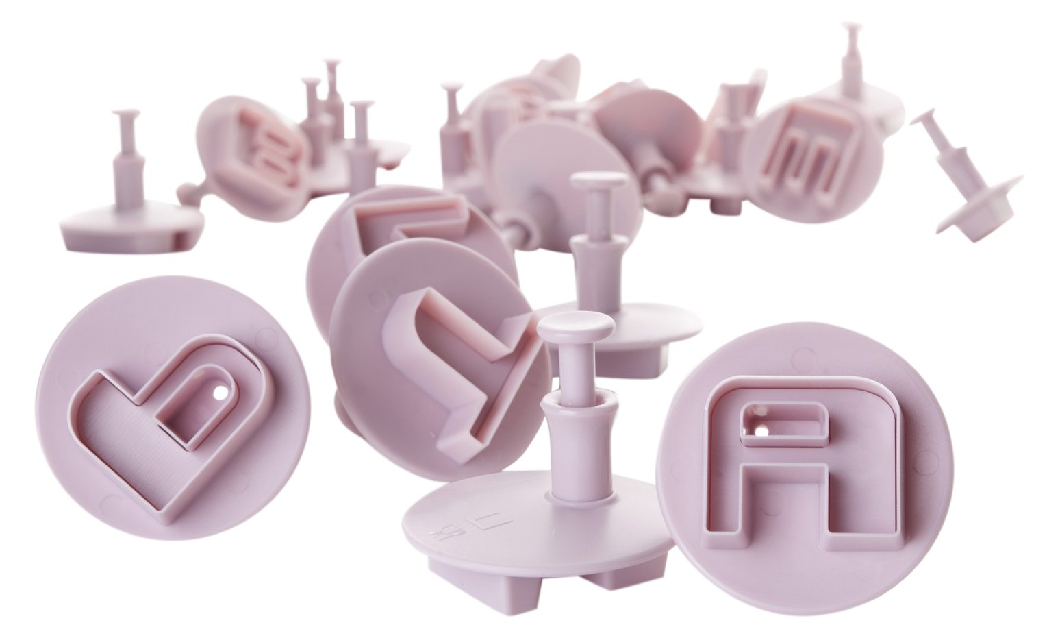 Set Di 15 Stampini Per Biscotti Numeri IBILI In Plastica Rosa - 13x11 Cm Per Cucina Creativa - 3