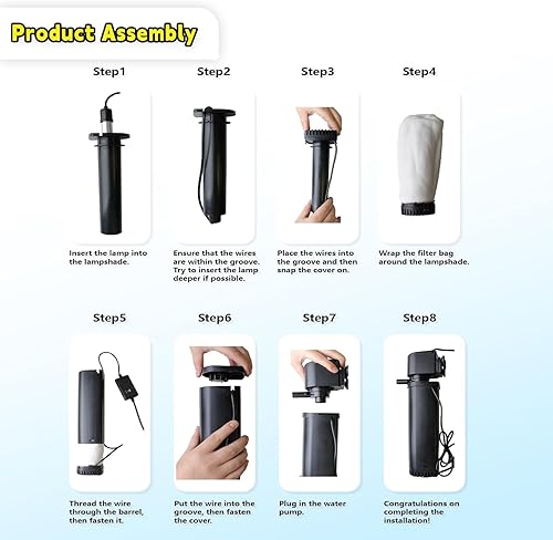 Miniatura 8 de TARARIUM Filtro de inmersión en frío de 400 GPH para saneamiento U-V de 100-800 galones, filtro de bañera de hielo en cápsulas frías, filtro de