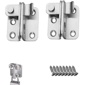 2 Stück Edelstahl Riegel LMYTech Riegelschloss Schrank/Schieberiegel