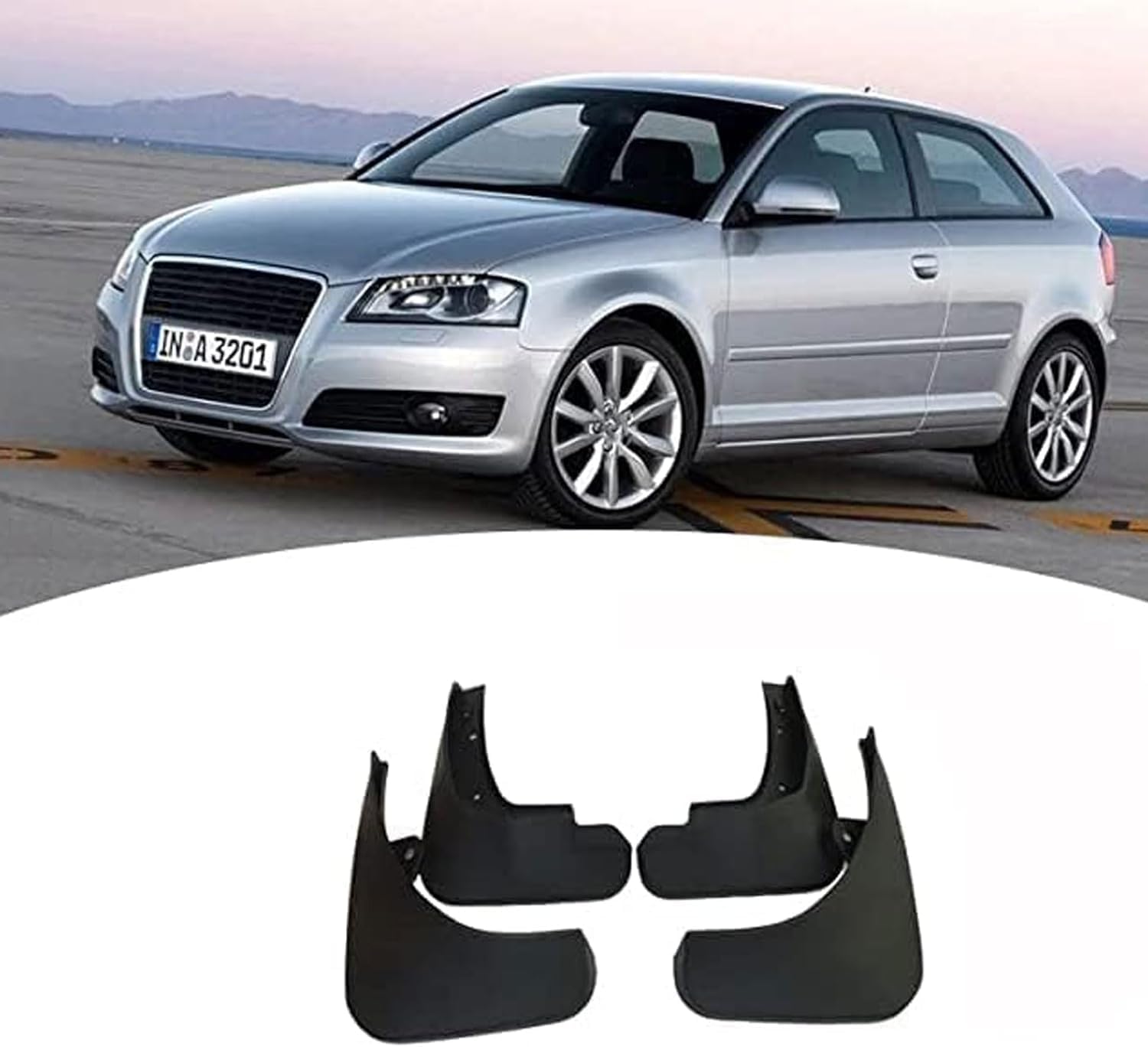 Bavettes pour Audi A3 Hatchback de 2004 à 2013 garde-boue auto d'origine sans perçage - 7
