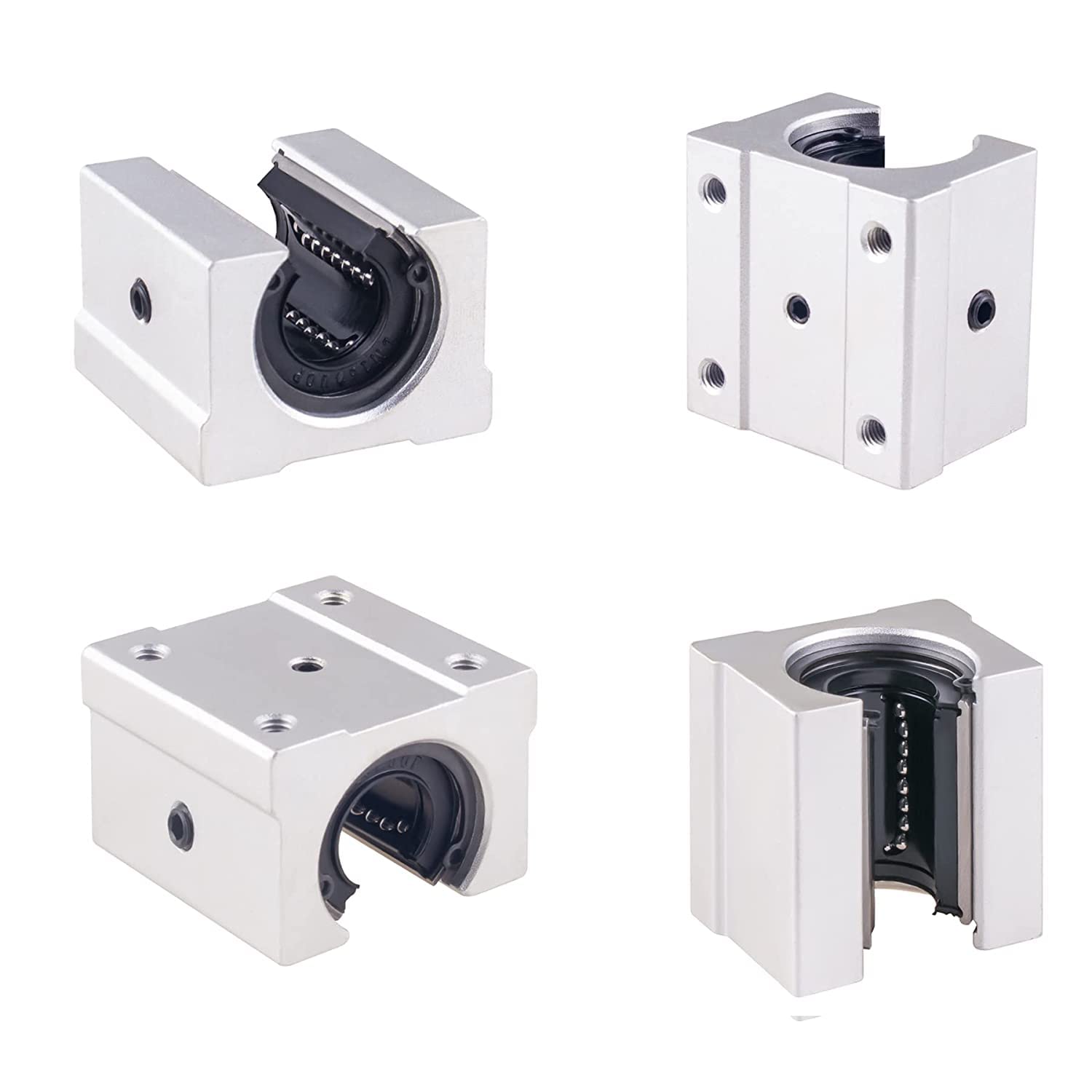 Kit de guidage linéaire SBR20 800 mm avec 4 blocs coulissants SBR20UU + vis à billes SFU1605 750 mm avec BK12/BF12 + boîtier d'écrou DSG16H + 2 embrayages pour CNC