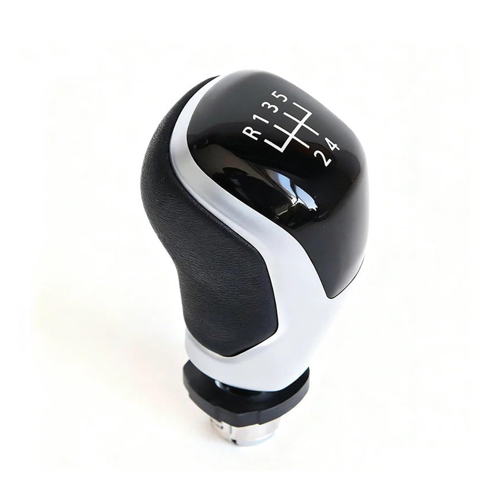 SAUANMNKTP Gearshift Knob for VW for Golf for Polo for Bora for Passat Ibiza 6J 5 6 Speed Car Shift Gear Knob Lever(Silver 5 Speed A)