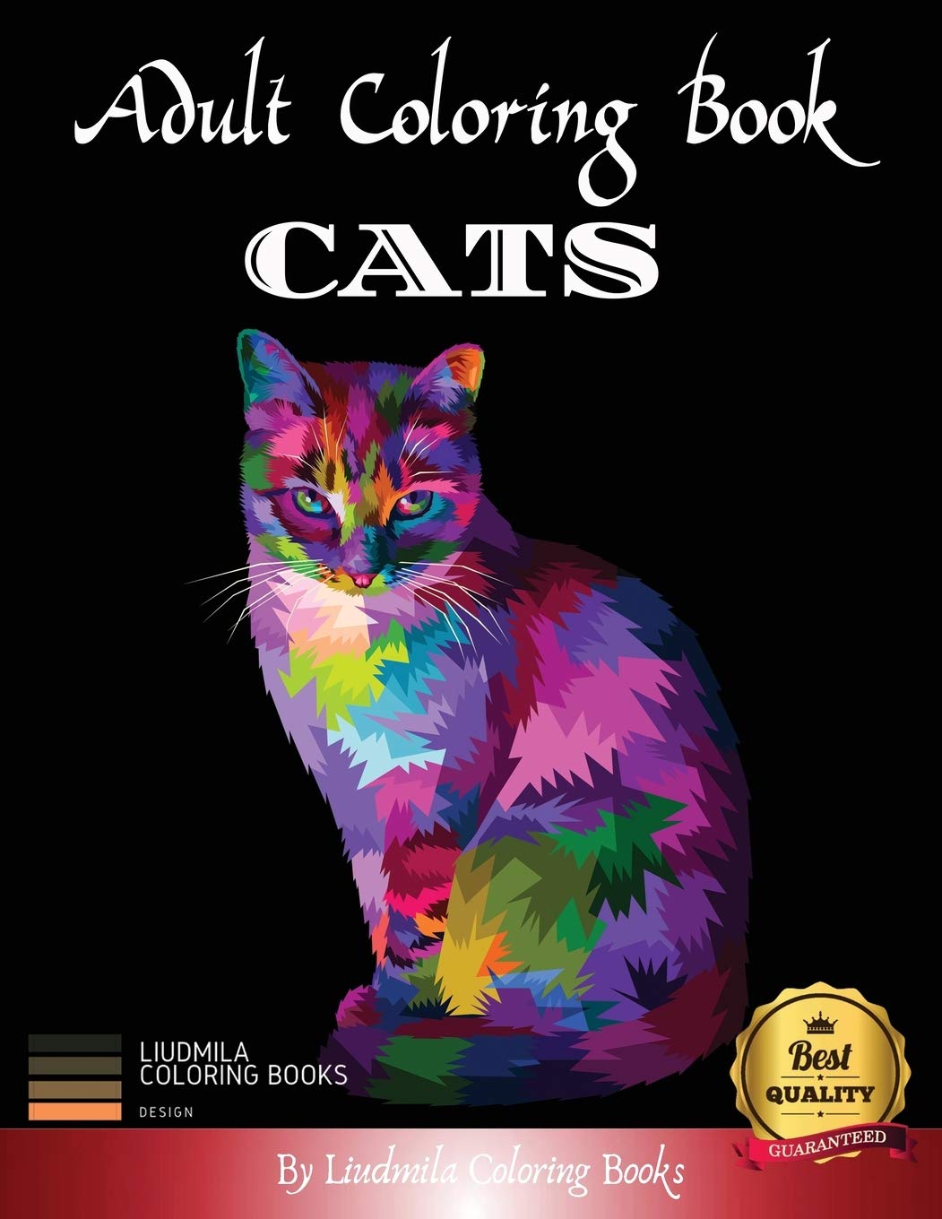 Livre de coloriage pour adultes Chats avec de magnifiques dessins fantastiques